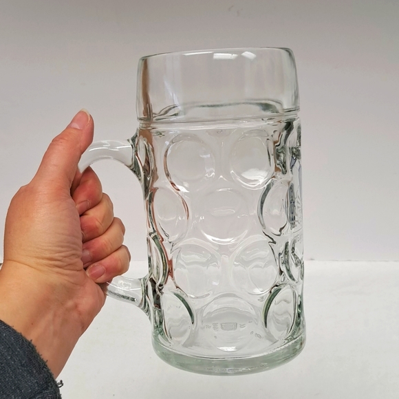 Vintage "Steam Whistle " OVERSIZED dimpled glass beer stein - Picture 6 of 7